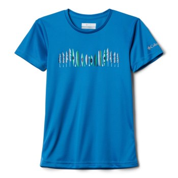 Columbia Terra Trail Short-Sleeve, Camiseta Azules Para Niña | 179805-CTJ